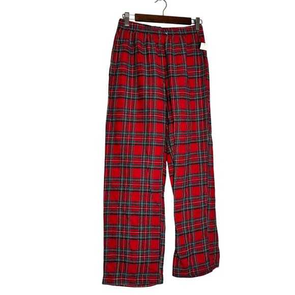 Charter Club Brinkley Plaid Red Cotton Flannel Pajama Pants Women XS NWT - Picture 2 of 7